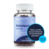 Elements Melatonin Gummies 10mg Strawberry lifestyle scene with gummies on a table