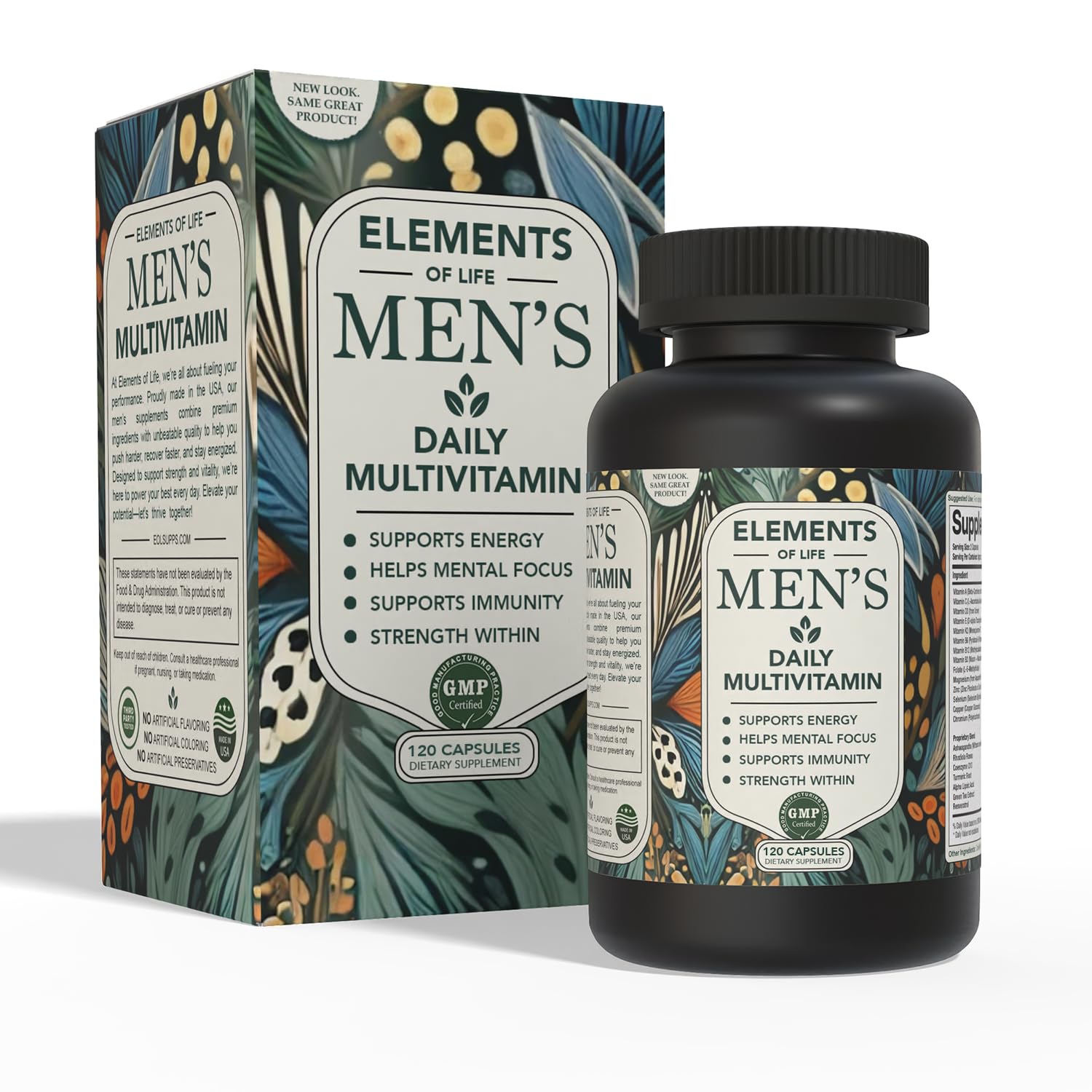 Elements of Life Multivitamins for Men front view of packaging