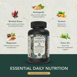Elements of Life Multivitamins for Men lifestyle scene with other supplements