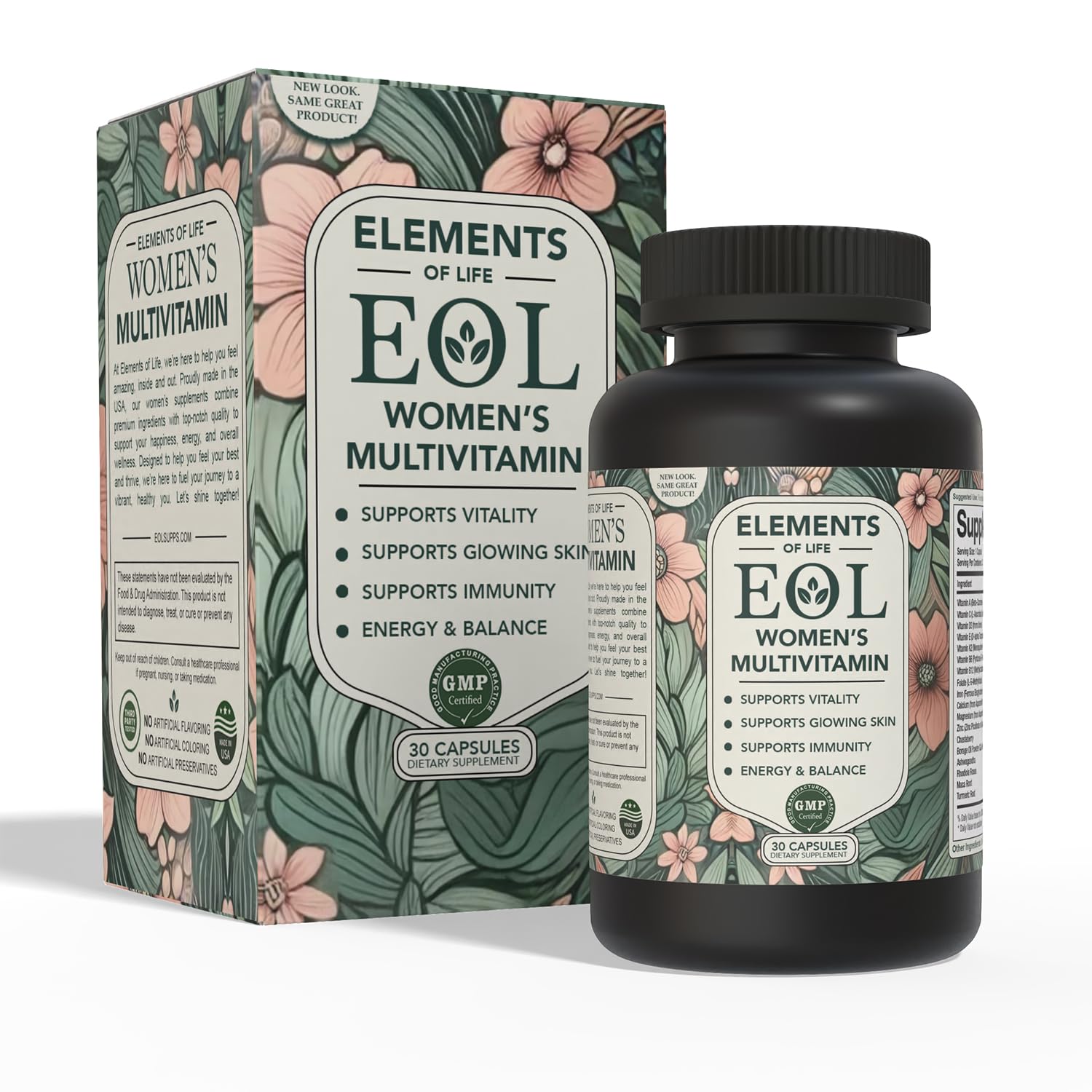 Elements of Life Women's Multivitamin 60 Capsules front view