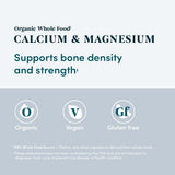 Elements Organic Whole Food Calcium & Magnesium bottle with packaging