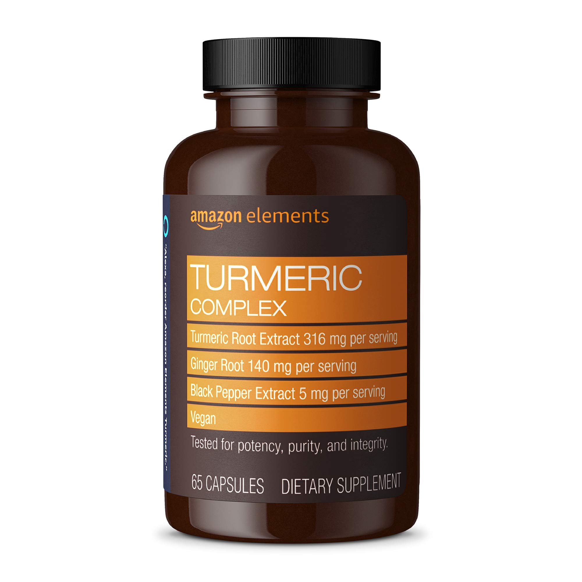 Elements Turmeric Complex 65 capsules front view