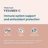 Elements Whole Food Vitamin C 60 Capsules on a wooden table