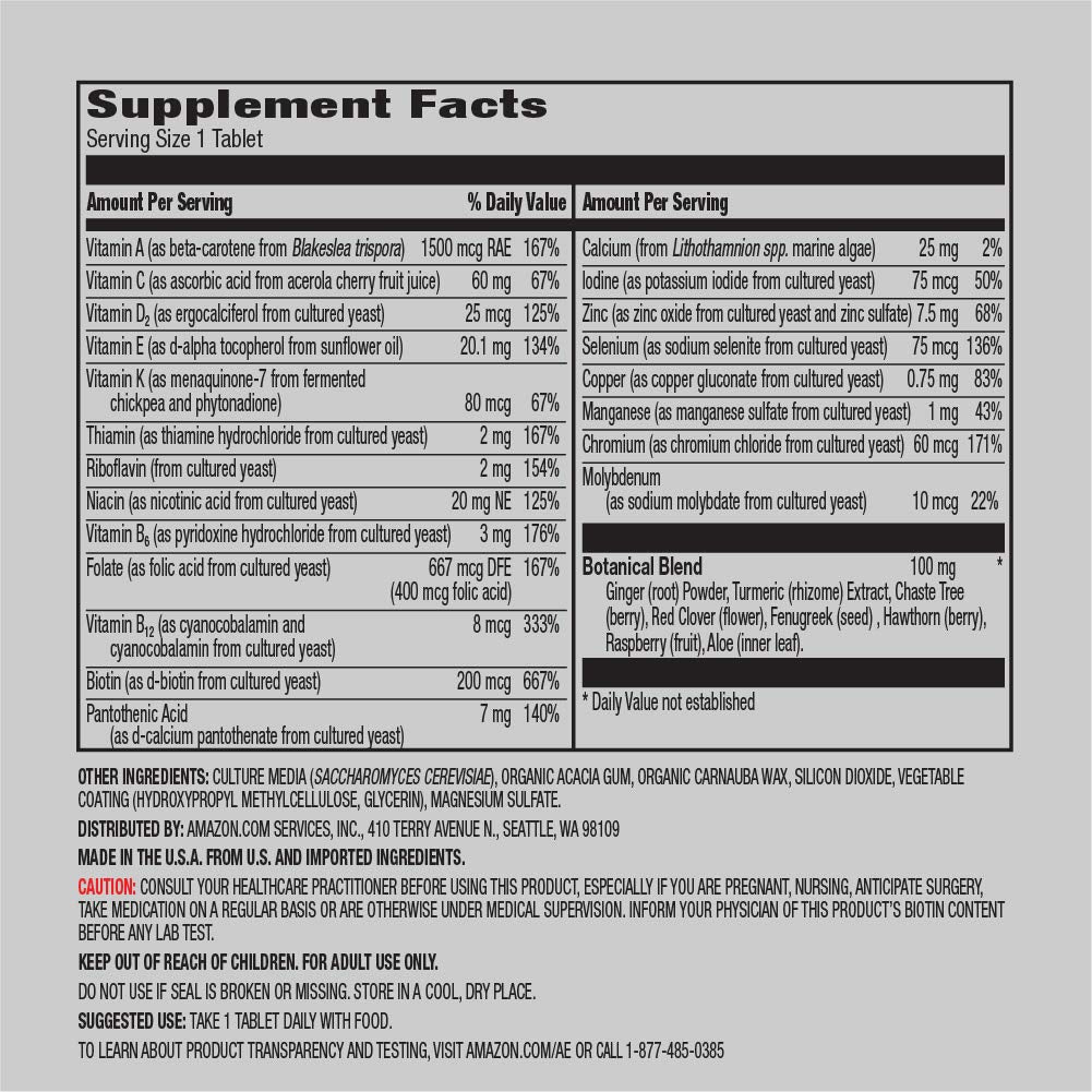 Elements Women's 40+ Multivitamin tablet close-up