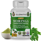 ELEMITO Moringa Oleifera Leaf Powder Capsules front view