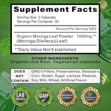 ELEMITO Moringa Oleifera Leaf Powder Capsules side view