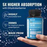 ELEMNT Dihydroberberine Supplement 200mg side view