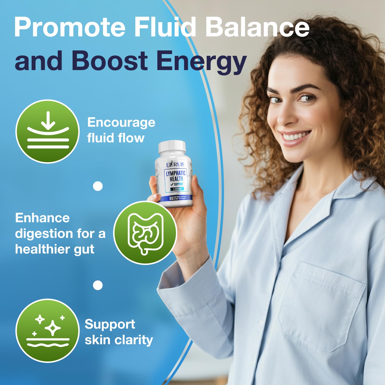 ELERULE Echinacea Lymphatic Support Capsules ingredients close-up