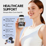 elesysy Black Seed Oil Softgels back view with ingredient list
