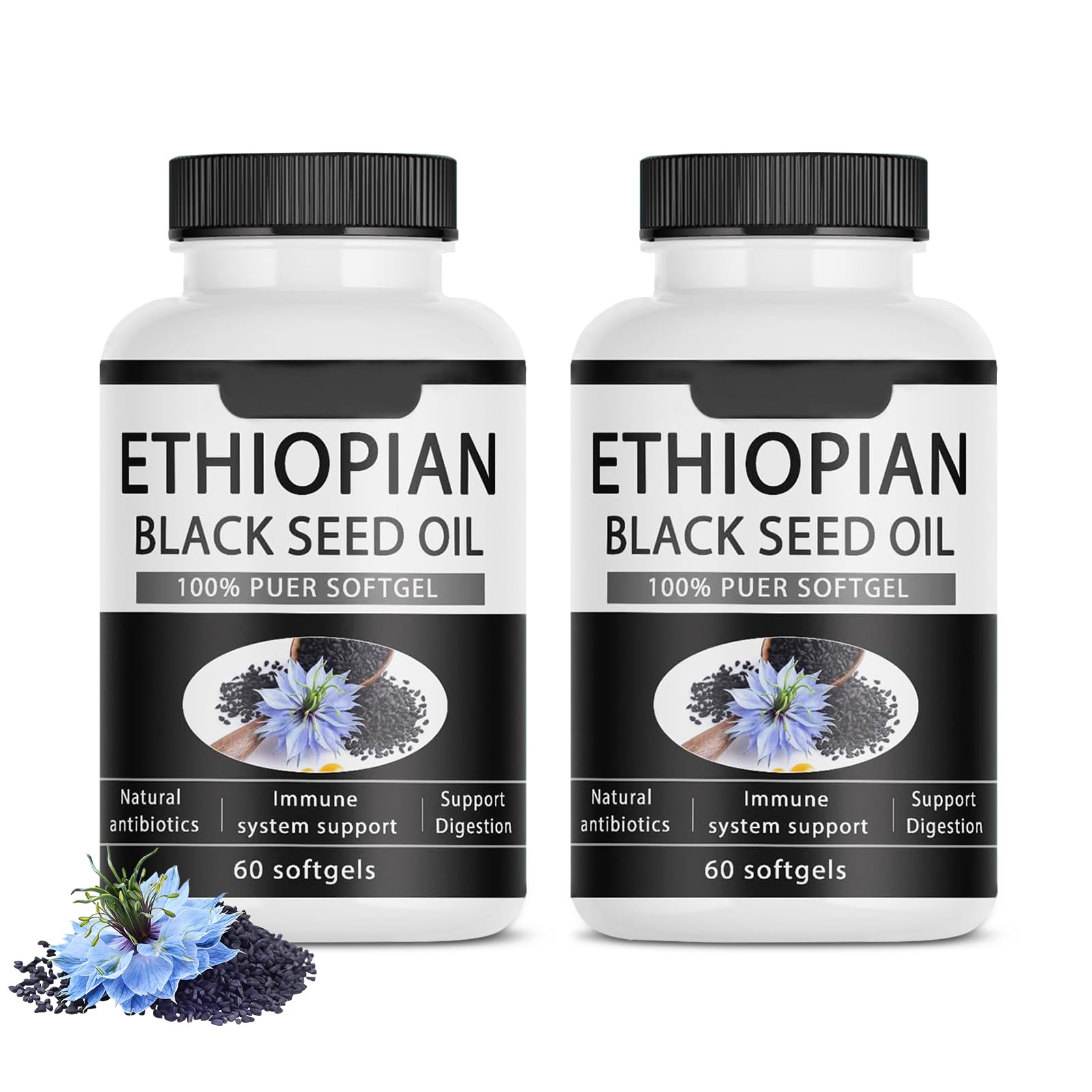 elesysy Black Seed Oil Softgels front view packaging