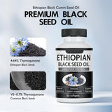 elesysy Black Seed Oil Softgels opened bottle with capsules