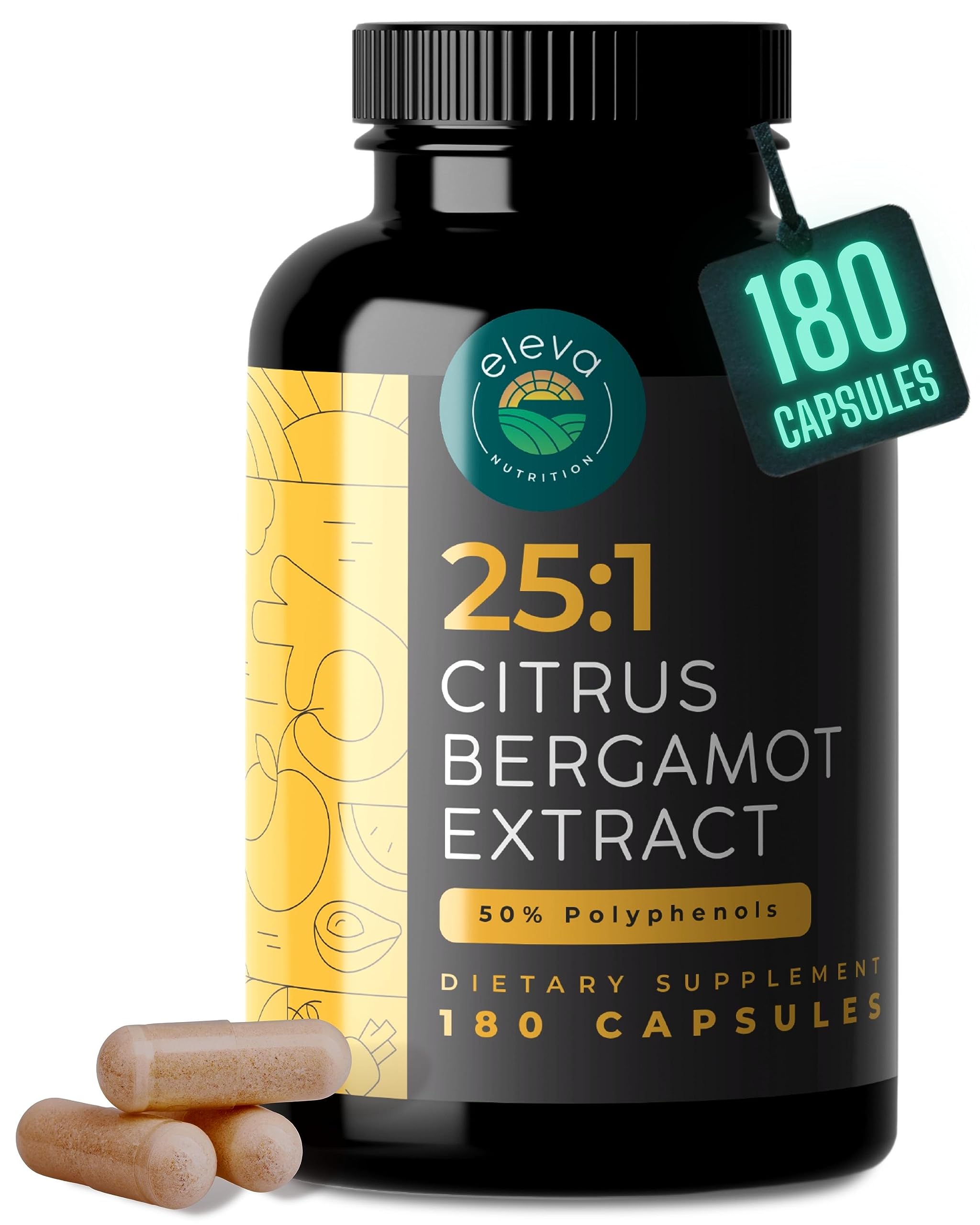 Eleva Nutrition Citrus Bergamot Extract capsules front view