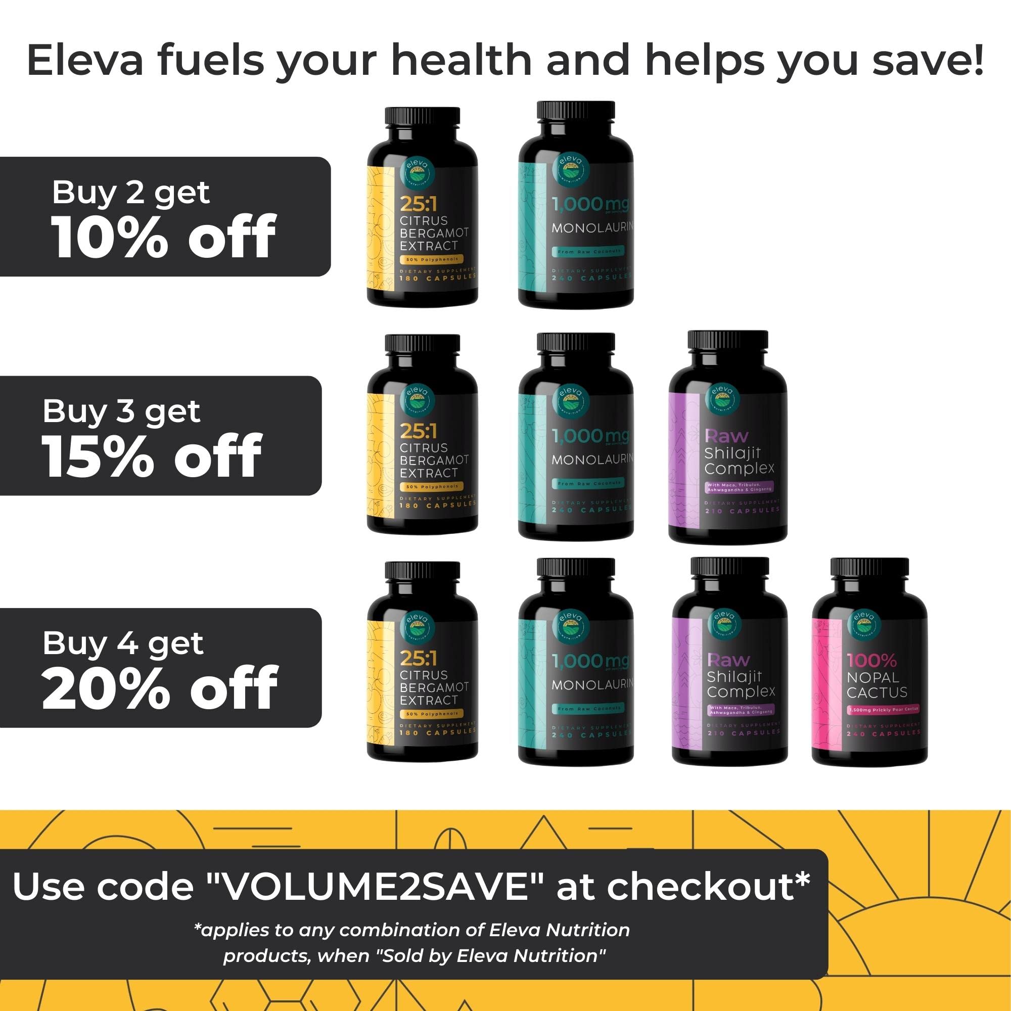 Eleva Nutrition Citrus Bergamot Extract capsules in a lifestyle setting