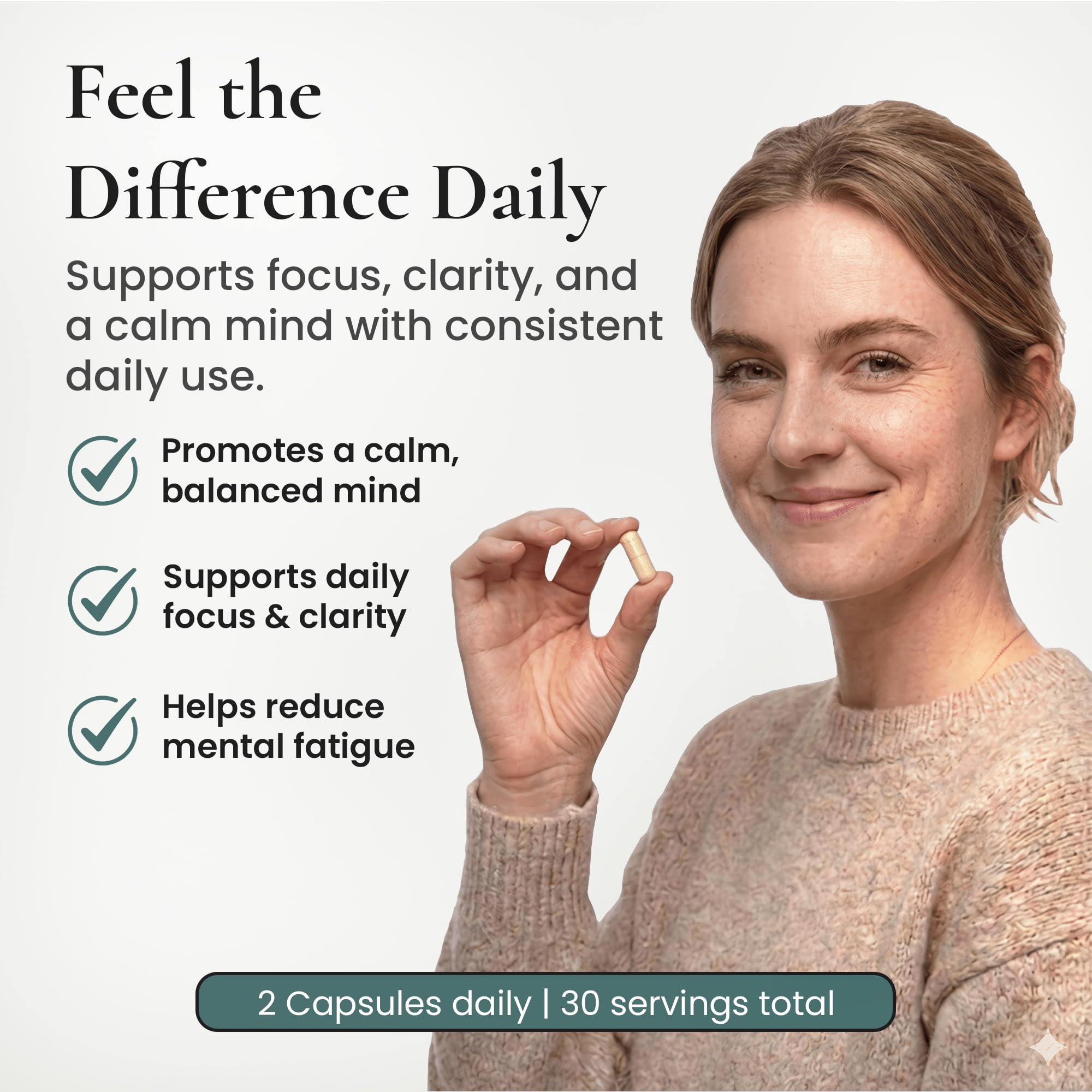 ELEVITA WELLNESS Multivitamins back view with nutritional information