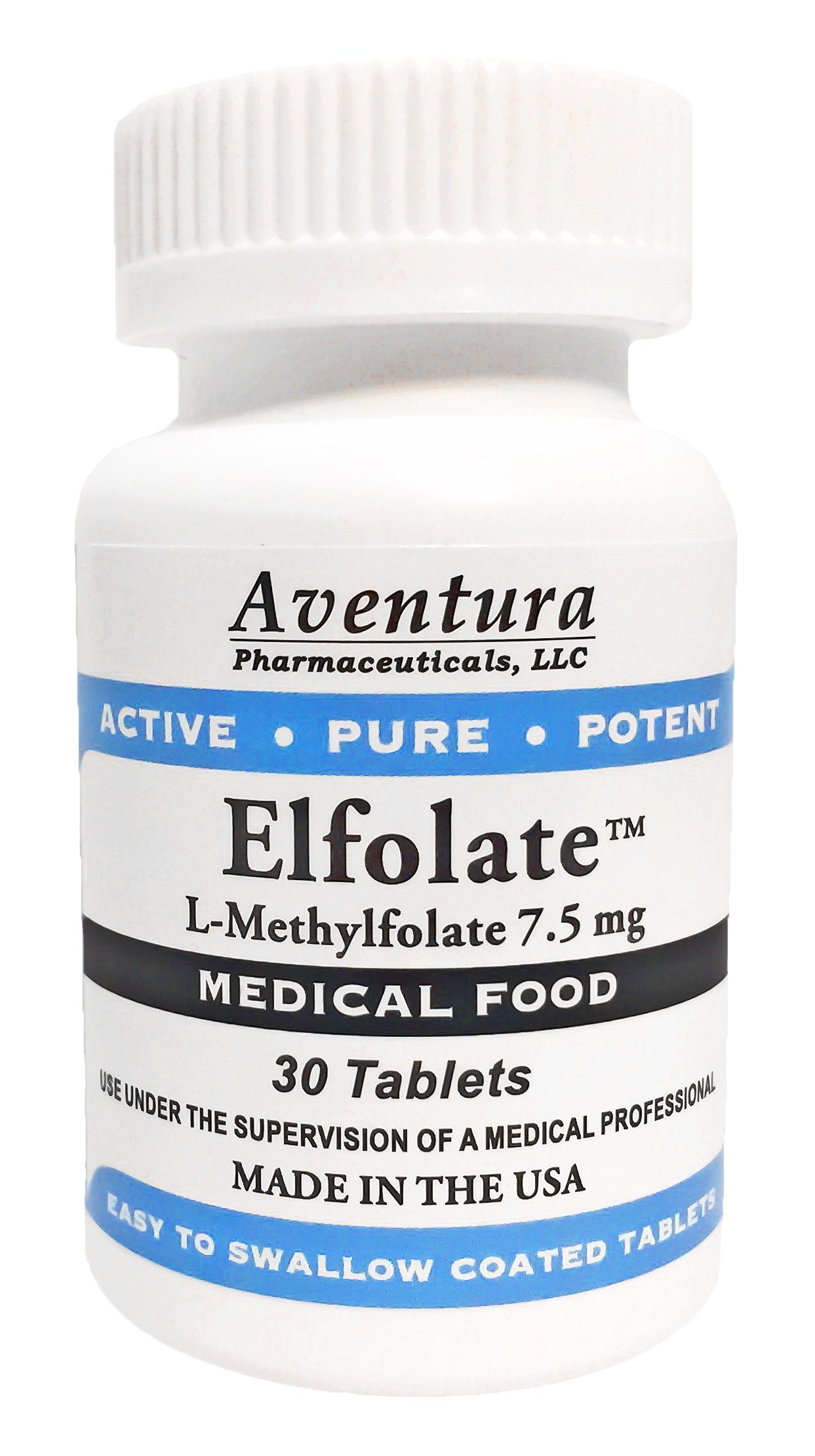 ELFOLATE L-Methylfolate 7.5mg supplement front view