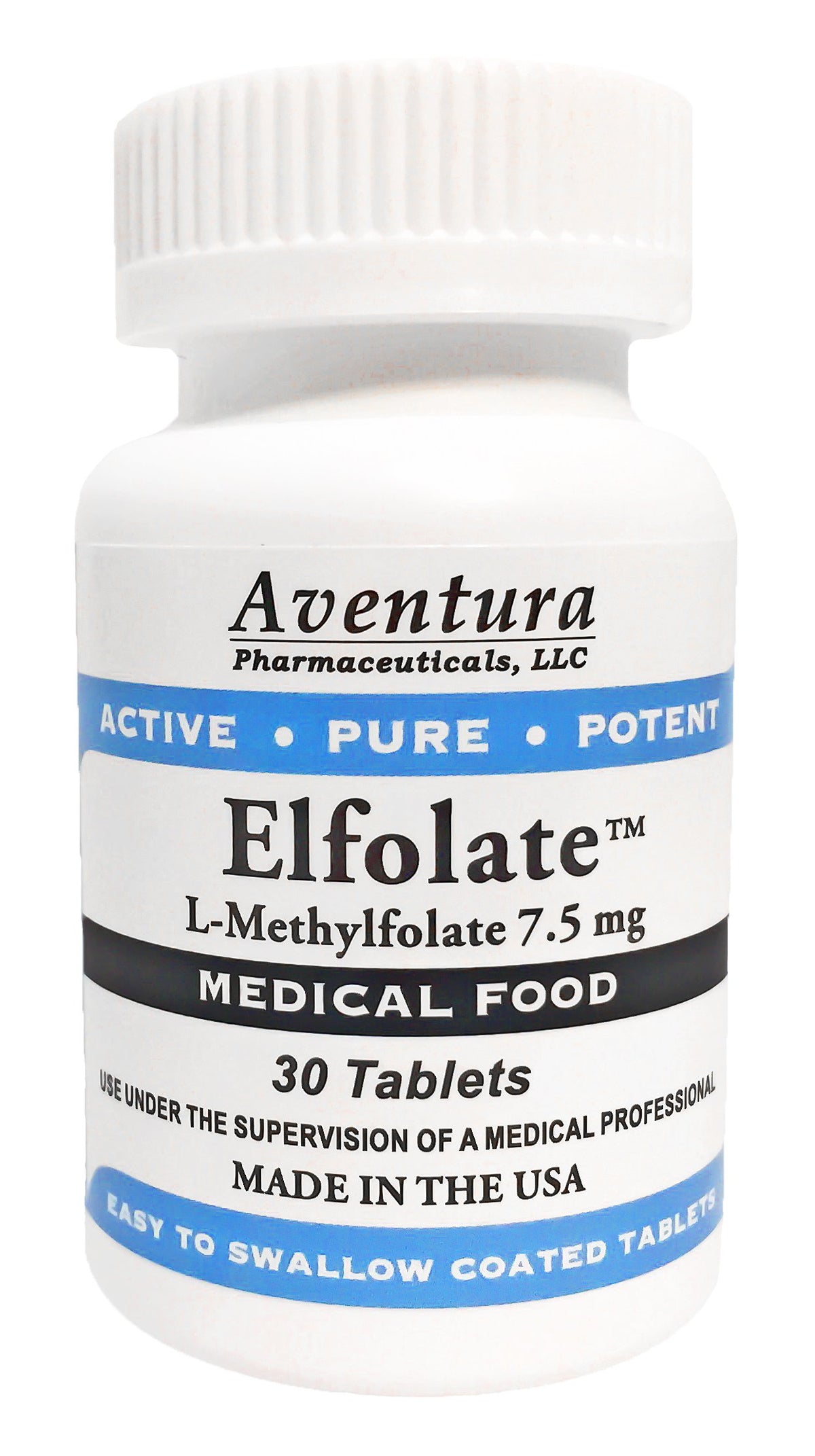 ELFOLATE L-Methylfolate 7.5mg supplement front view