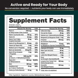 Eliixr Complete Methylated Multivitamin ingredients list