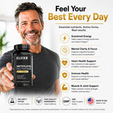 Eliixr Complete Methylated Multivitamin on a wooden table
