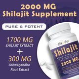 Elikadur Shilajit Capsules 2000mg back view