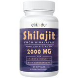 Elikadur Shilajit Capsules 2000mg front view