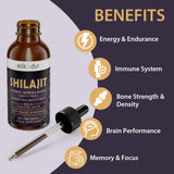 Elikadur Shilajit drops in use with water