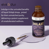 Elikadur Shilajit drops with Himalayan background