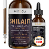 Elikadur Shilajit Himalayan Organic Drops 68g front view