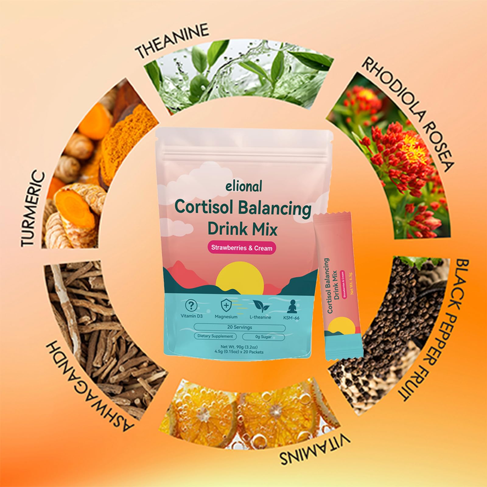elional Cortisol Drink Mix single-serve packet