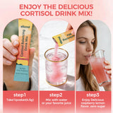 elional Daily Calming Drink Mix preparation on a kitchen counter
