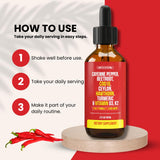 Elite Goods Cayenne Pepper Herbal Supplement 60ml with measuring spoon