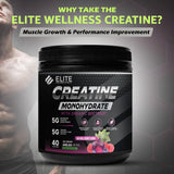 ELITE WELLNESS VITALITY Creatine Monohydrate 445g product label