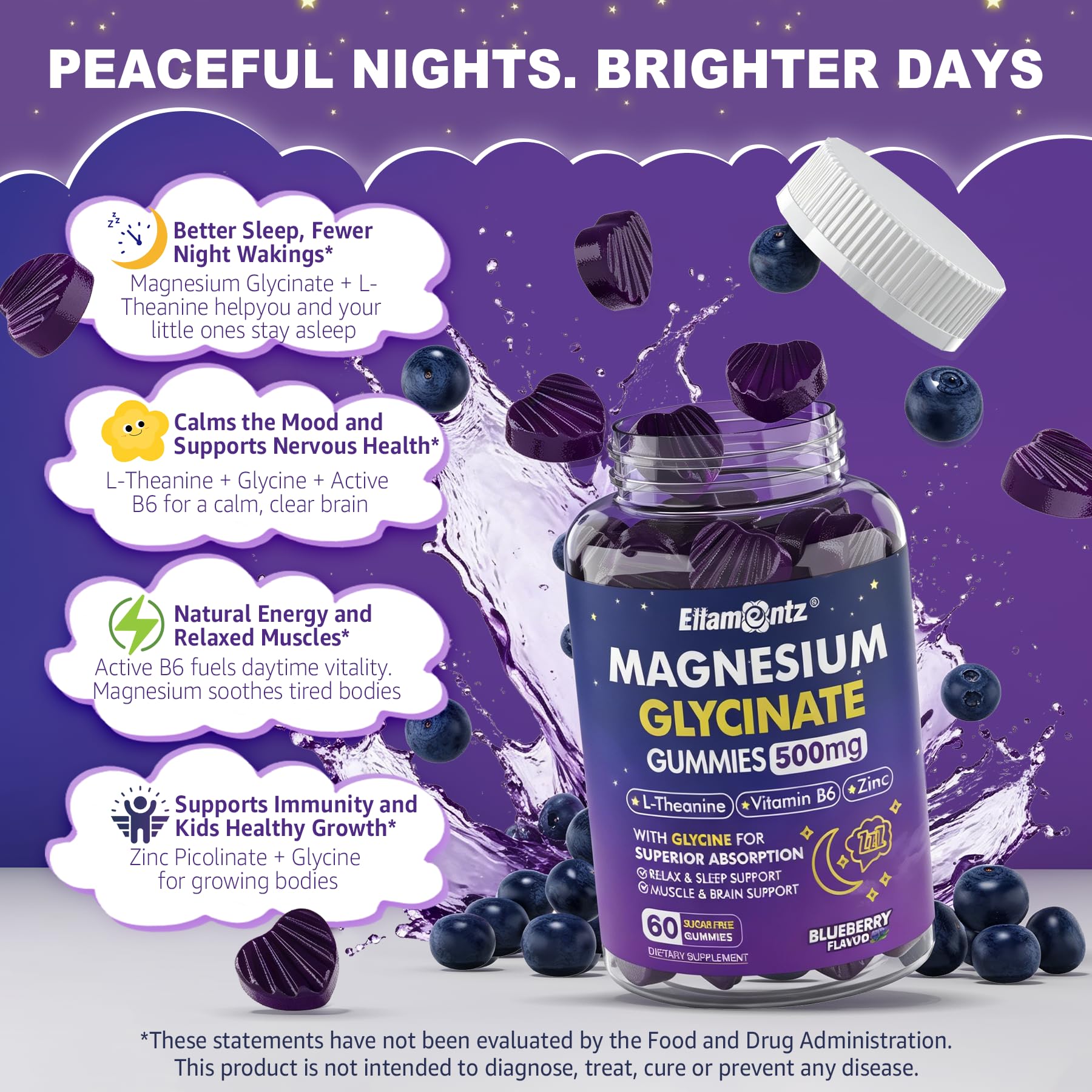 ELLAMENTZ Kids Magnesium Gummies in a child's hand