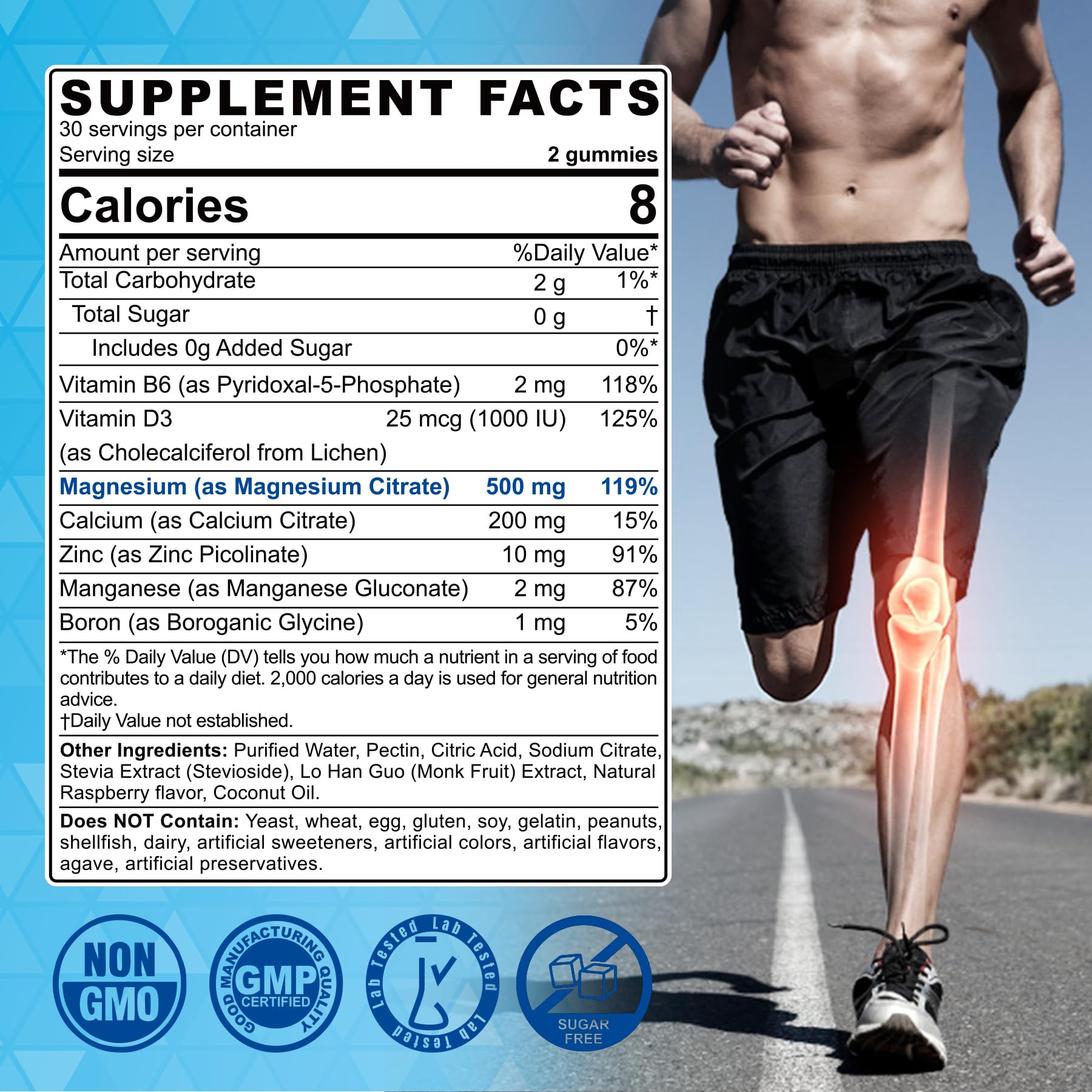 ELLAMENTZ Magnesium Citrate Gummies 500mg packaging