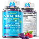 ELLAMENTZ Magnesium Citrate Gummies front view with packaging