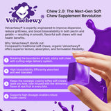 ELLAMENTZ Magnesium Glycinate soft chews displayed with vitamins