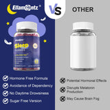 ELLAMENTZ Melatonin-Free Sleep Supplement Gummies close-up of gummies