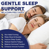ELLAMENTZ Melatonin-Free Sleep Supplement Gummies on a table