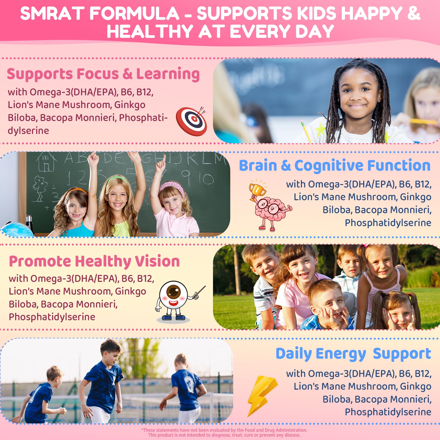 ELLAMENTZ Omega-3 Kids Gummies in a child's hand