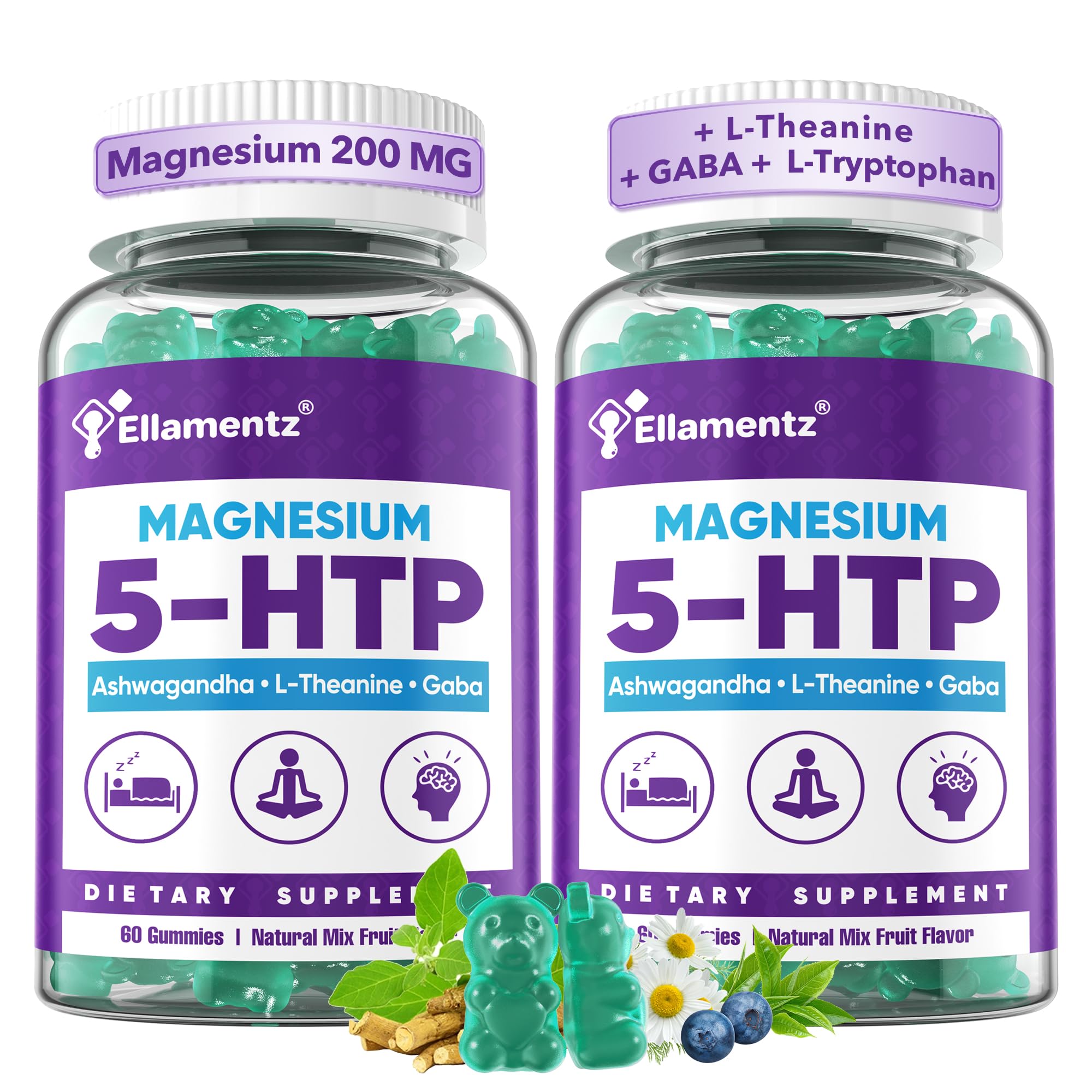 ELLAMENTZ Sleep Gummies front view with packaging