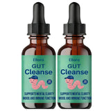 ELLORA Gut Cleanse Liquid Drops front view with packaging