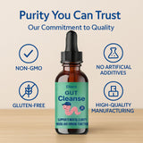 ELLORA Gut Cleanse Liquid Drops with measuring dropper