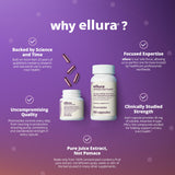 ellura Cranberry supplement capsule on a wooden table