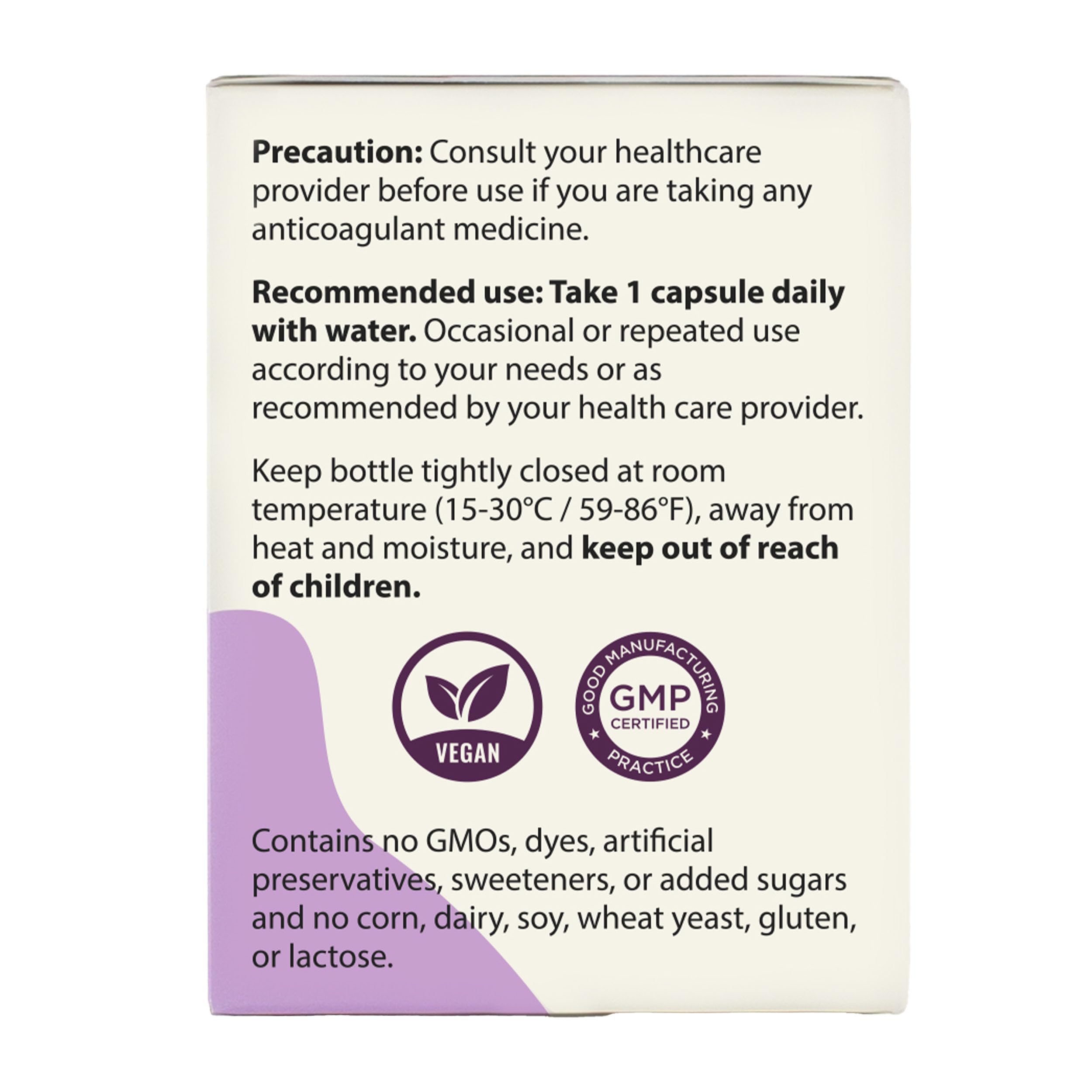 ellura Cranberry Urinary Tract Health Supplement ingredients list
