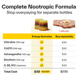 Elo Health Nootropic Energy Gummies side view showing individual servings