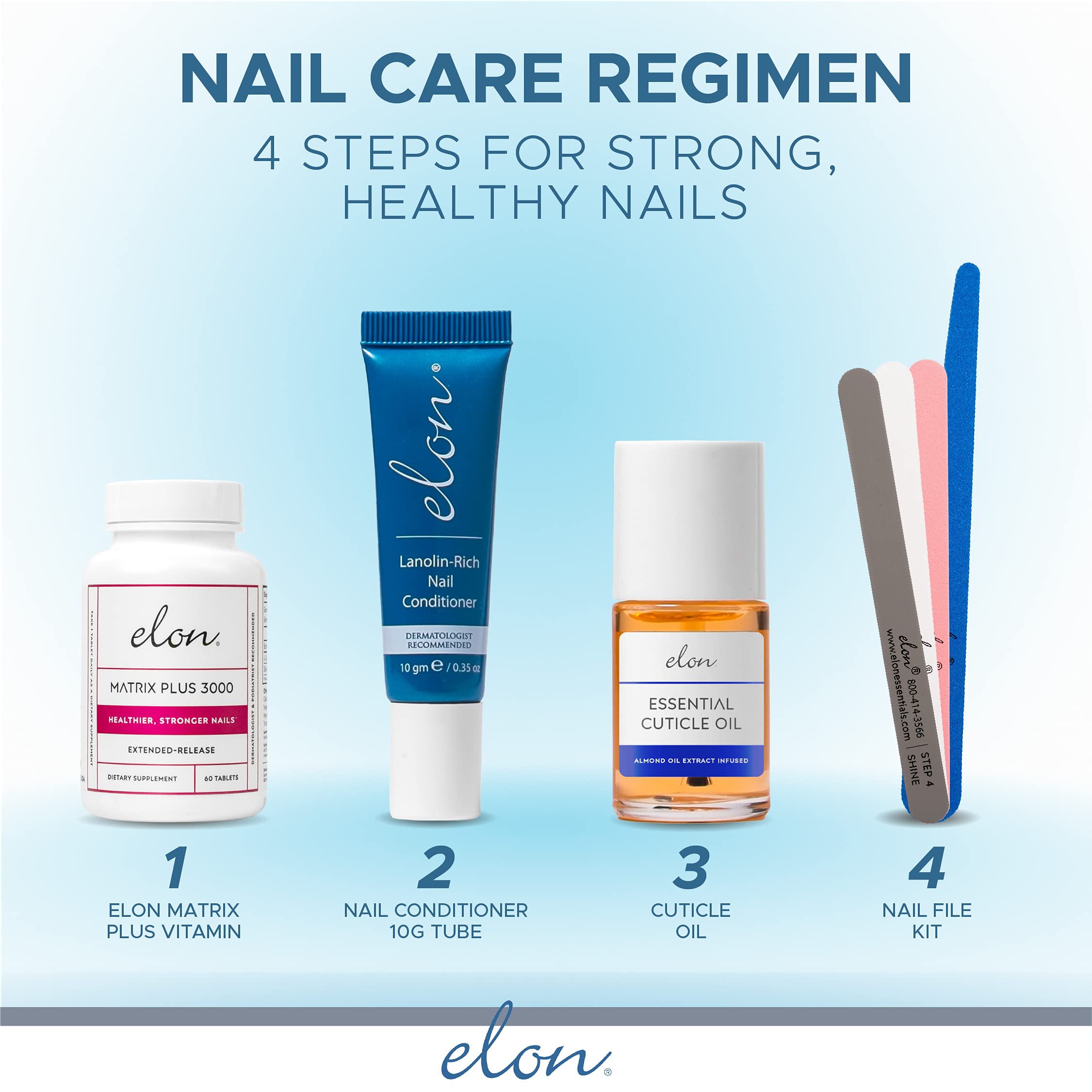 Elon Matrix Plus 3000 Nail Vitamins with measuring spoon