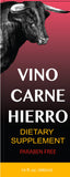 ELP ESSENTIAL Vino Carne Hierro dietary supplement back view with ingredients