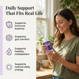 ELVERA Organic Black Elderberry Capsules back view with ingredient list