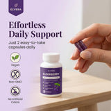 ELVERA Organic Black Elderberry Capsules in a natural setting