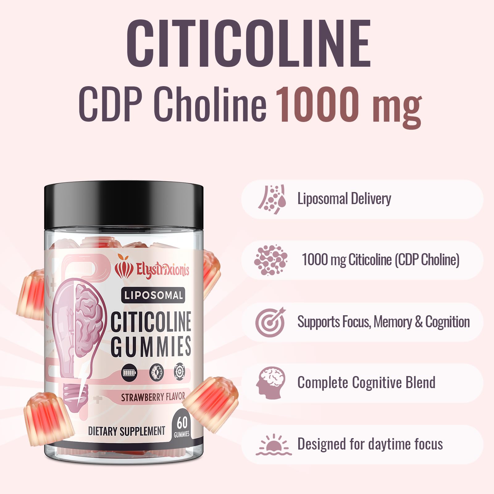 Elystrixionis Choline Supplement packaging side view