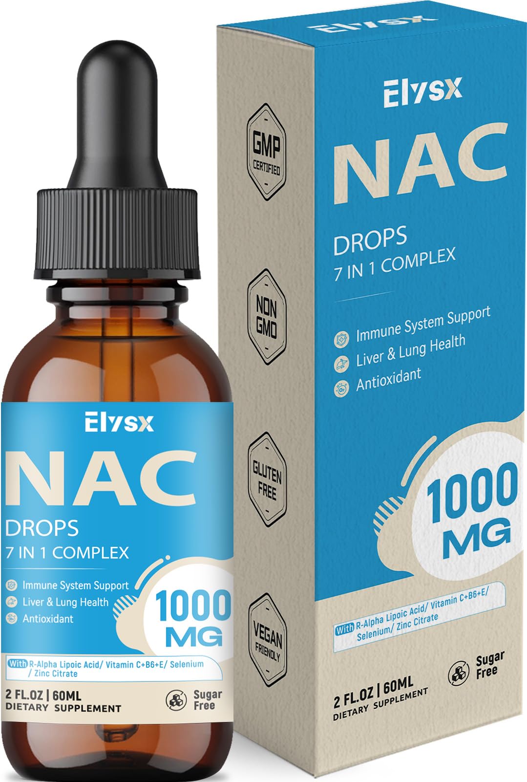 Elysx Acetyl-L-Carnitine Liquid Drops 150g front view